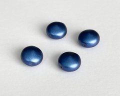 Перли Swarovski, круглий приплющений, (5860), колір - Iridescent Dark Blue, 10 мм