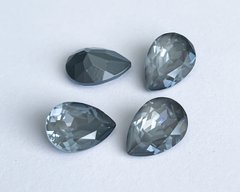 Крапля (Fancy Stone) Австрія 4320, колір - Dark Grey Ignite, 14*10 мм