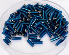 Стеклярус Preciosa, темний синій вогник (67100) - 6 мм, 10 г