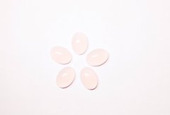 Кабошон акрил, 14*10 мм, світлий рожевий прозорий, вир-во Китай