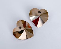 Підвіска Австрія серце (6228), колір - Rose Gold 2X, 18*17.5 мм