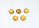 Вантажний кабошон акрил, 14 мм, прозорий, топаз з золотими крапочками, вир-во Китай