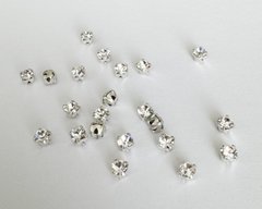 Страз в цапе Preciosa, ss12 (3.2-3.4 мм), Crystal в серебре