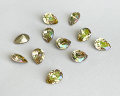 Крапля (Fancy Stone) Австрія 4320, колір Luminous Green, 8*6 мм
