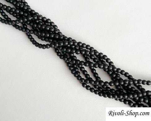 Перли Preciosa, чорний матовий (70502), 3 мм, 20 шт упаковка