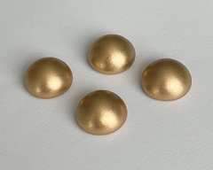 Кабошон Rutkovsky, пресоване скло, матовий золотий (00030-01710), 12 мм