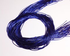 Канитель, 1мм диаметр, мягкая, цвет - темно синий, (0089) пр-во Индия, 1 г