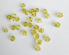 Биконус Preciosa 4 мм, Acid Yellow