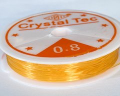 Силіконова волосінь-гумка, 0,8 мм діаметр, Корея, колір - помаранчевий, 1 м