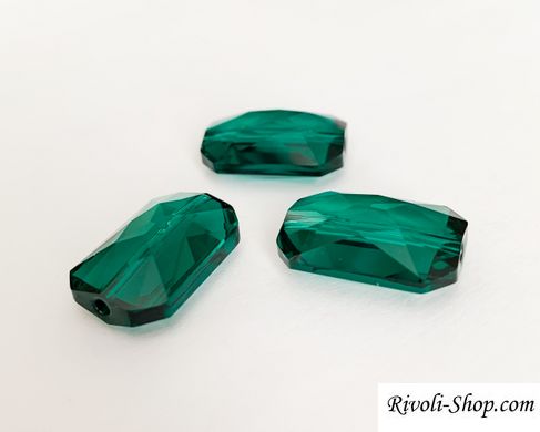 Намистина прямокутник м'який (5515), Swarovski, колір - Emerald, 18 * 12,5 мм