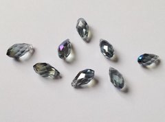 Бусины-подвески Celestian Crystal, 11,5*5,5 мм, цвет серо-голубой радужный