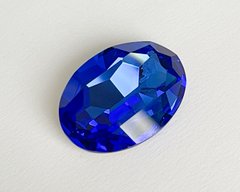 Овал хрустальный, Celestian Crystal, цвет - Sapphire blue, 30*22 мм