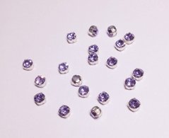 Страз в цапі Preciosa, ss16 (3,8-4 мм), Violet в сріблі