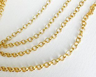 Цепочка Belcher, серебро 925 пробы, покрытая золотым, 2 мм звено, 10 см