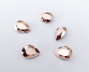 Капли (Fancy Stone) Swarovski 4320, Crystal Rose Gold, 14*10 мм
