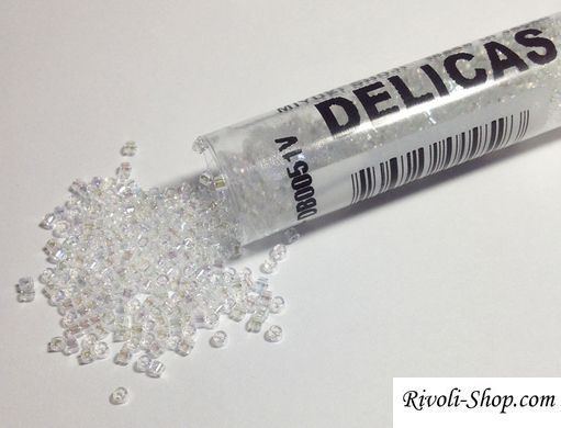 Delica (DB0051) 11/0, прозрачный кристальный радужный, 10г