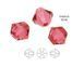 Bead, Austria, Indian pink, 4mm Xilion bicone (5328)