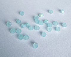 Биконус Preciosa 3 мм, Silver Aquamarine AB Matt