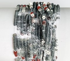 Пайетки LM Paris (Франция), цвет - серебро металлик (Argent), плоские 3мм, нитка (1000 шт)