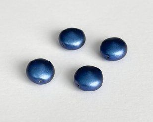 Перли Swarovski, круглий приплющений, (5860), колір - Iridescent Dark Blue, 10 метрівм