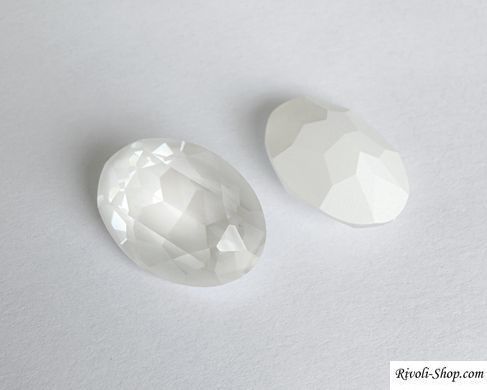 Овал (Fancy Stone) Австрія, овал (4120), колір Electric White Ignite, 18*13 мм