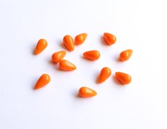 Стеклянные подвески Preciosa 6*10 мм, оранжевые непрозрачные (93120)