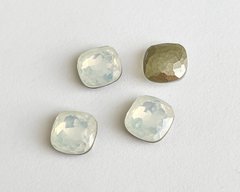 Квадрат (Fancy Stone) Австрия 4483, цвет - White Opal, 10 мм