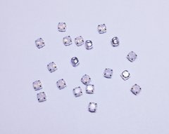 Стразы в цапах Preciosa, ss16 (3,8-4 мм), Rose Opal в серебре