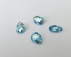 Подвеска Австрияi груша, 6433, цвет - Aquamarine Shimmer, 9 мм