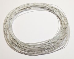 Канитель жесткая, 1 мм диаметр, цвет - серебро (0022), пр-во Индия, 1 г