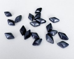Намистина Matubo GemDuo, пресоване скло, 8*5 мм, 2 отвори, сталевий темний синій (23980-24204), шт