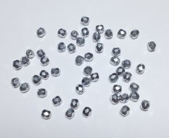 4 мм грановані намистини Preciosa, (00030-27000) сріблясті, 25 шт