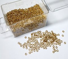 Колечки, Miyuki, 3*1.3 мм, гальванизированное золото (SPR3-4202), 5 г