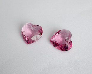 Підвіска Swarovski серце (6432), колір - Rose, 10.5 мм