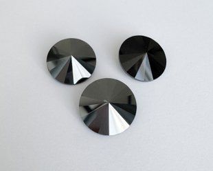 Ріволі Swarovski 1122, колір Jet Hematite, 18 мм