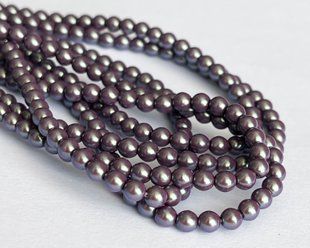 Жемчуг Cotobe, Чехия, цвет - Pearlescent Violet, 4 мм, 20 шт упаковка