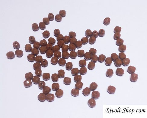 Preciosa-4 мм граненная, коричневые непрозрачные (13600), 10 шт