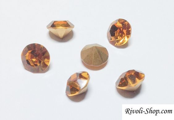Камінчик (chaton) Preciosa, ss45 (10,1-10,5 мм), колір Topaz