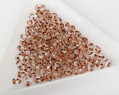 Бисер Twin, Preciosa, 2.5*5 мм, кристалл с медной серединкой (68105), 10 г
