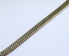 Стразовая цепь Preciosa, ss 6,5 (1.5-1,8 мм), цвет Erinite, 10см