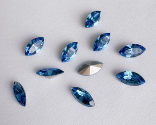 Маркиз (Navette) Swarovski, 4228, цвет - Cool Blue, 10*5 мм