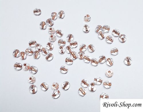 Preciosa-4 мм граненная, кристалл с медной серединкой (00030/68105)