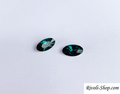 Подовжений овал (Fancy Stone) Swarovski (4162), колір Emerald, 10*5,5мм