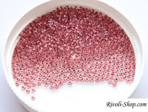 Бисер Preciosa - кристальный прокрашен розовым (38395) - 10/0, 10г