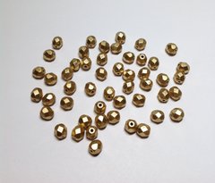6 мм граненные бусины Preciosa, матовое золото (00030-01710), 10 шт