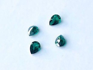 Краплі (Fancy Stone) Swarovski 4320, колір Emerald Ignite, 10*7 мм
