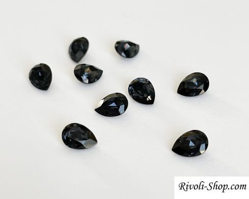 Крапля (Fancy Stone) Австрія 4320, колір - Graphite, 8*6 мм