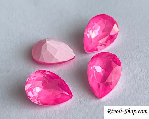 Капля (Fancy Stone) Австрия 4320, цвет Electric Pink Ignite, 14*10 мм
