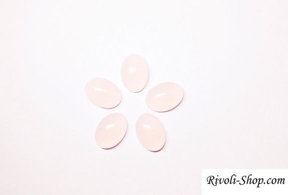 Кабошон акрил, 14*10 мм, светлый розовый прозрачный, пр-во Китай
