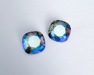 Квадрат (Fancy Stone) Swarovski 4470, Black Diamond Shimmer, 12 мм
